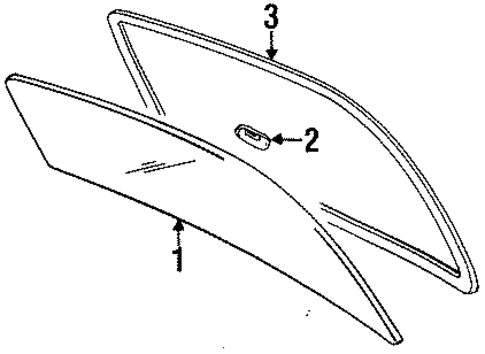 Glass & Hardware - Back for 1997 Toyota Tercel #0