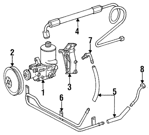 Pump & Hoses for 1990 Mercedes-Benz 420SEL #0