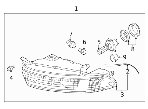Headlamp Components for 2002 Mitsubishi Galant #0