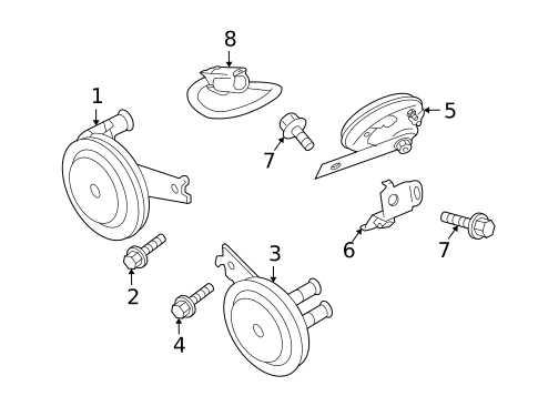 Horn for 2010 Mitsubishi Lancer #0