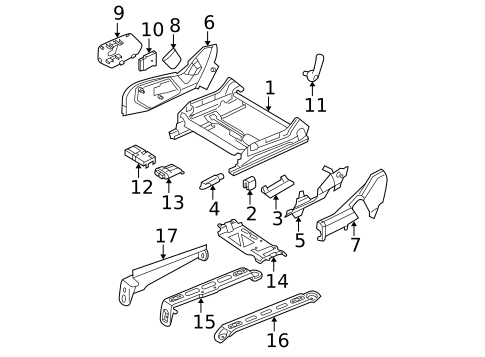 Air Bag Components for 2005 Jeep Grand Cherokee #1