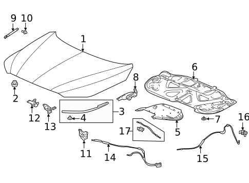 Hood & Components for 2023 Acura MDX #0