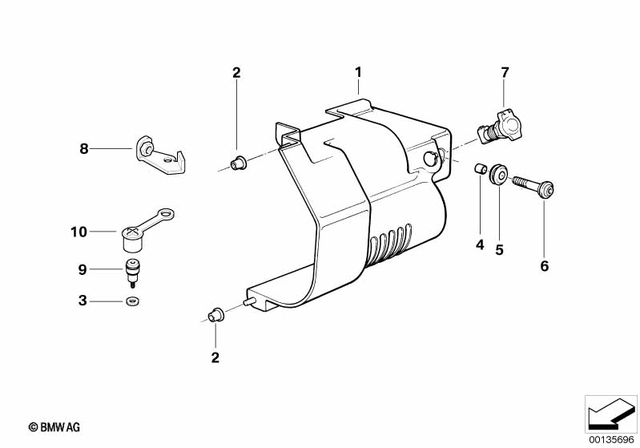 11147652125 - : Cover, Starter Motor, Silver for BMW-Motorrad Image