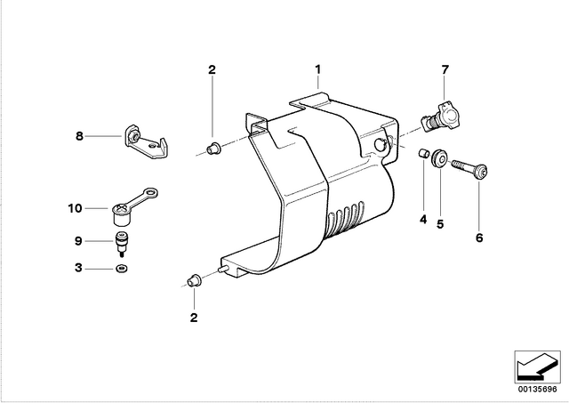 11147652125 - : Cover, Starter Motor, Silver for BMW-Motorrad Image