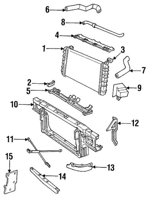 Radiator & Components for 1994 Cadillac Fleetwood #0