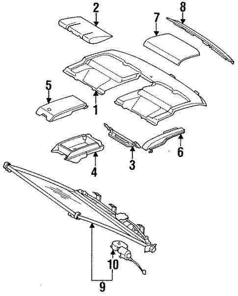 Interior Trim - Rear Body for 1995 Mercedes-Benz S420 #0