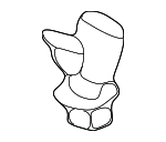 6572201E00 - Body: Support Rod Holder for Nissan: 240SX, 370Z, Altima, D21, Frontier, Pathfinder, Pickup, Sentra, Stanza, Xterra, Z Image