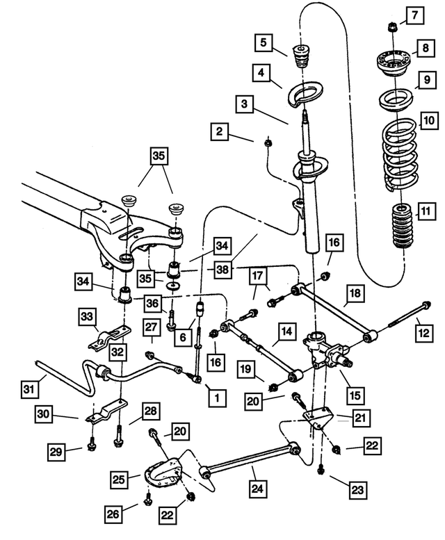 4581264 - Rear Suspension: Rear Suspension Assist Link for Mopar Image