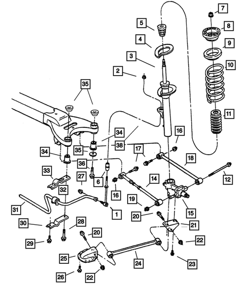 Rear Suspension for 2001 Dodge Intrepid #0
