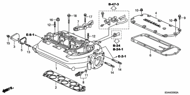 Intake Manifold (V6) (AT) for 2007 Honda Accord #0
