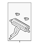 9Y3253125C - : Rear Muffler for Porsche: Cayenne Image