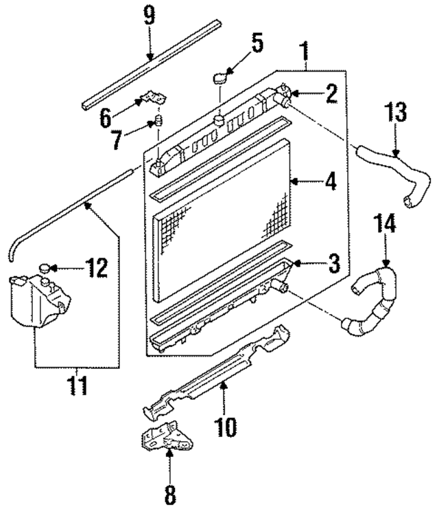 2145070F00 - : Radiator Assembly for Nissan: 240SX Image