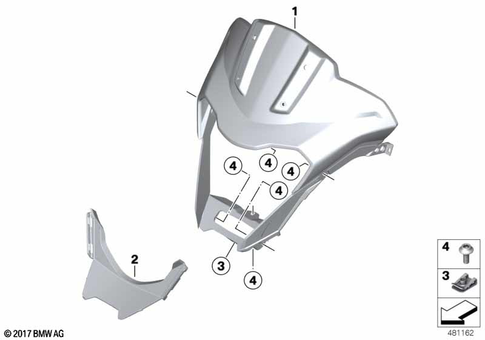 Motorcycle Trim Section, Windshield for 2025 BMW-Motorrad G 310 GS #9