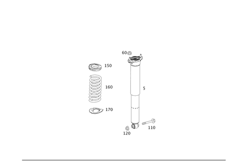 Rear Suspension Strut and Suspension Strut Mount for 2008 Mercedes-Benz C350 #0