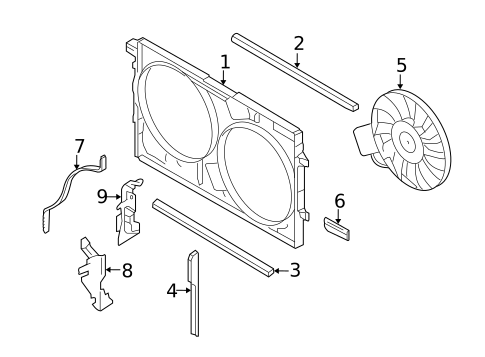 Cooling Fan for 2005 Volkswagen Phaeton #0