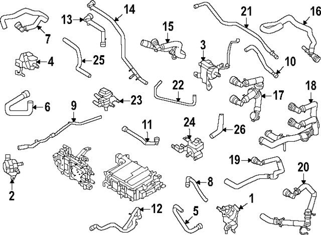 NL3Z18B402G - : Inlet Hose for Ford: F-150 Lightning Image
