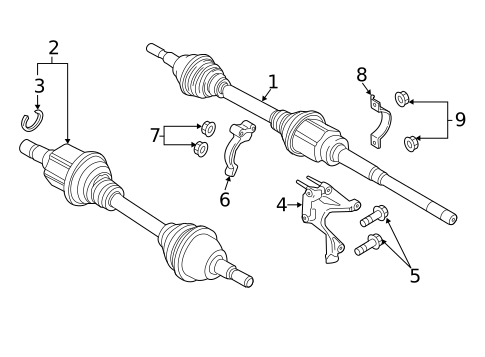 Axle Shafts & Joints for 2018 Lincoln MKX #1