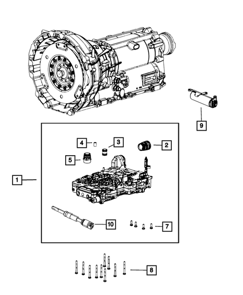 Valve Body, Accumulator, Solenoid and Parking Sprag for 2019 Ram 1500 #0