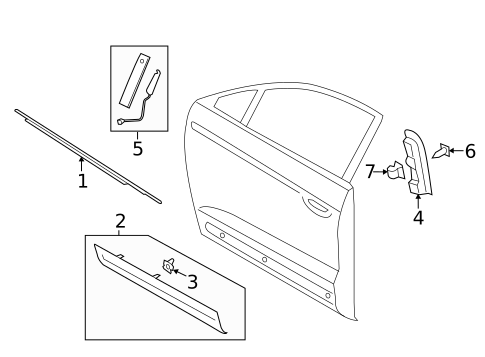 Exterior Trim - Front Door for 2018 Lincoln MKC #0