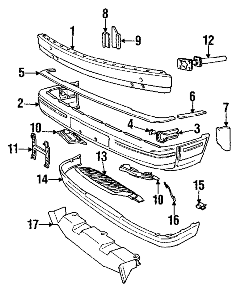 Bumper & Components - Front for 1992 Volvo 960 #0
