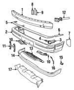 1391884 - Body: 1991-1995 Volvo - Spoiler Retainer Clip for Volvo: 940, 960 Image
