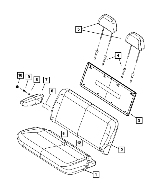 « 1CF661D5AA – Interior Trim : Coussin Recouvrement Et Rembourra pour Mopar Image »