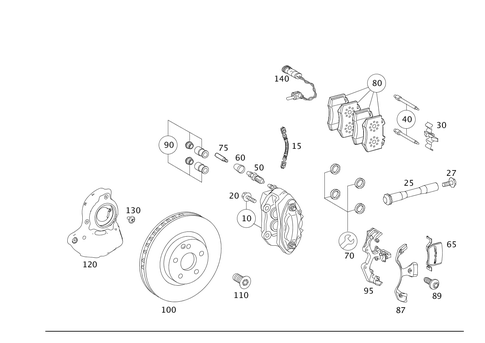 Front Wheel Brake for 2011 Mercedes-Benz CL63 AMG #0