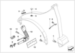 72119119539 - Restraint System and Accessories: Lower Belt With Left Belt Tensioner for BMW Image