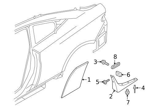 Exterior Trim - Quarter Panel for 2021 INFINITI Q60 #0