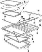 E4LY63502C06A - Electrical: Rail &amp; Guide Assembly for Lincoln: Mark VII, Mark VIII Image