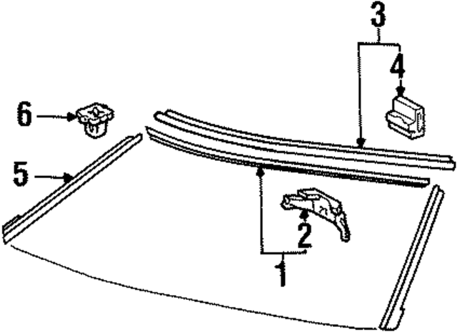 7554824070 - : Windshield Molding Clip for Lexus Image