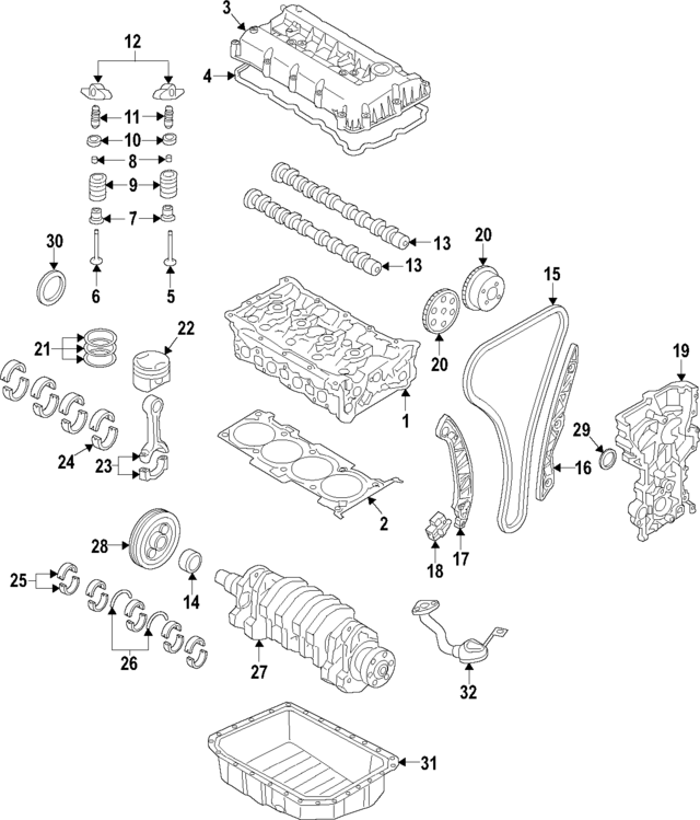 2102008040 - : Main Bearings for Kia Image