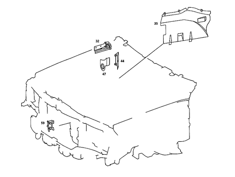 Engine Compartment Partition Panel, Wheelhouse Attachment Parts for 1986 Mercedes-Benz 190D #0