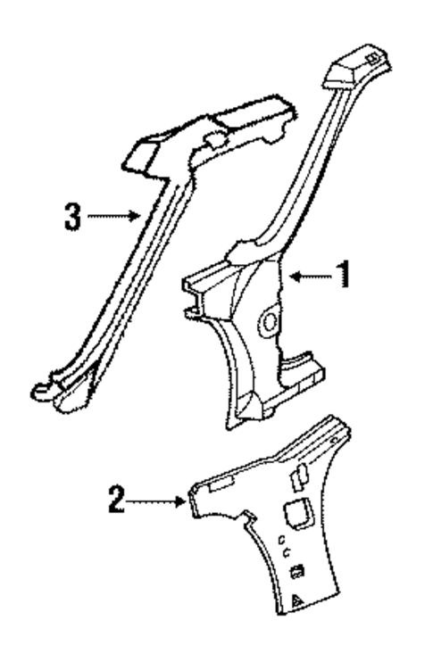 Hinge Pillar for 1993 Buick Regal #0