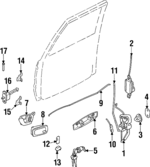 MB669169 - : Handle, Inside for Mitsubishi: Montero Image