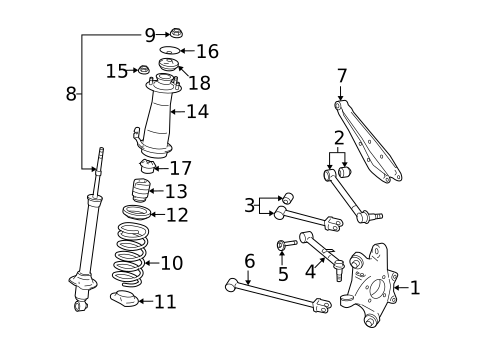 Rear Suspension for 2011 Lexus IS F #0