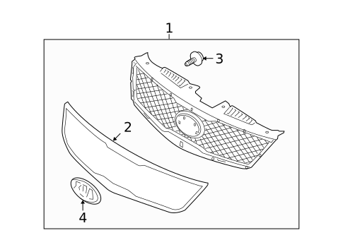 Grille & Components for 2013 Kia Forte #0