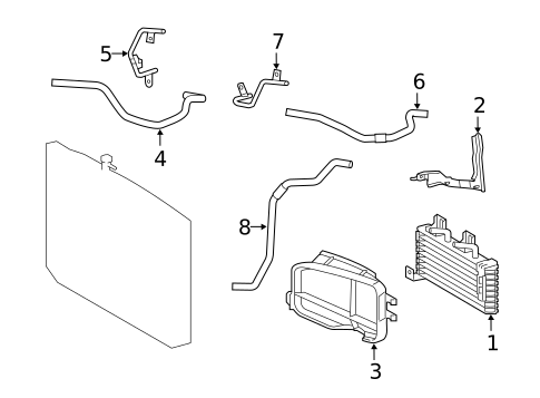 Trans Oil Cooler for 2021 Lexus RX350L #0