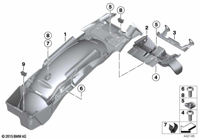 46627667682 - : Rear Wheel Cover for BMW-Motorrad Image