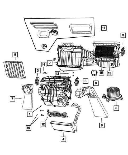 Air Conditioner and Heater Units for 2015 Jeep Wrangler #1