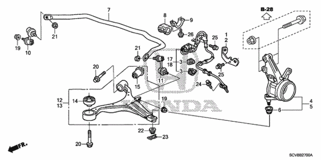 Front Knuckle - Front Lower Arm for 2011 Honda Element #0