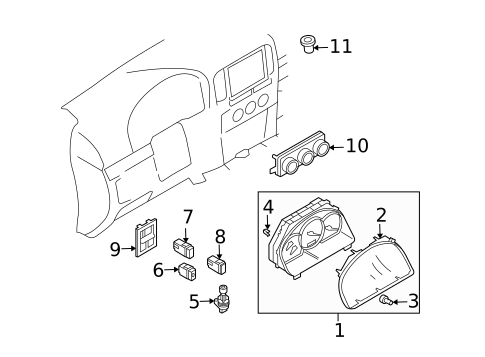 Instruments & Gauges for 2004 Suzuki XL-7 #0