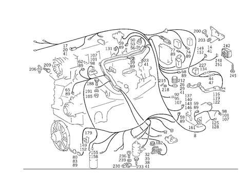 Engine Cable Harness for 1989 Mercedes-Benz 300CE #1