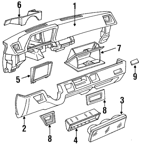 Instrument Panel for 1990 Dodge Omni #0