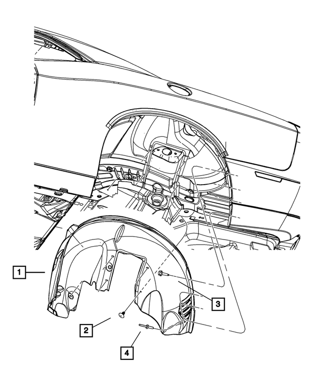 68147708AB - : Splash Shield, Right for Mopar Image