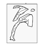 22654840 - Body: Inner Quarter Panel for Oldsmobile: Alero | Pontiac: Grand Am Image