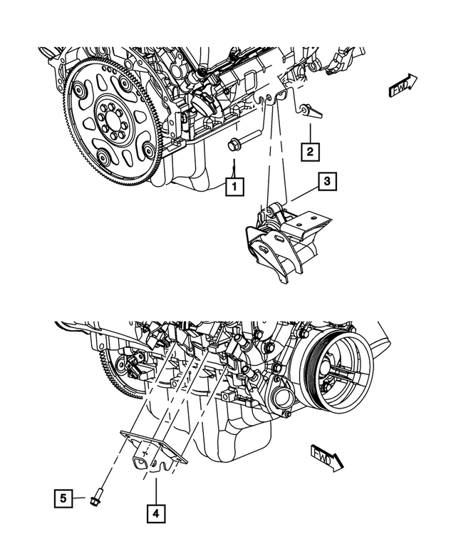 6508048AA - 3.7L Gas; Engine: Hex Flange Locking Nut And Retainer for Mopar Image