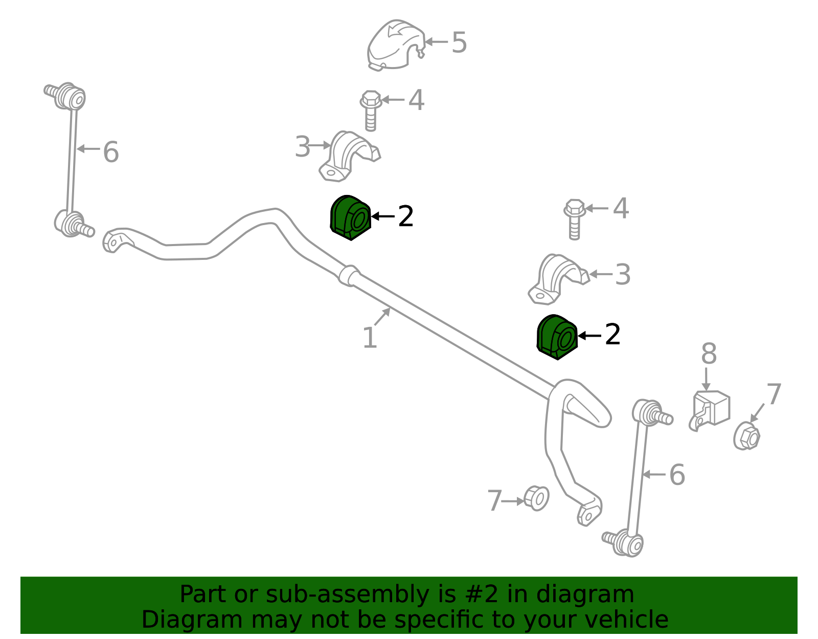 GMH8-34-156A - Stabilizer Bar Bushing - 2016-2023 Mazda CX-9