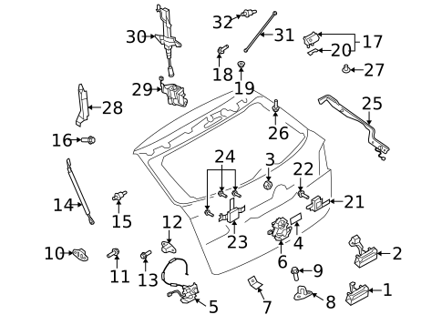 Lock & Hardware for 2012 Mazda CX-9 #2