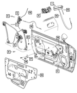 1MZ85VECAM - Doors, Door Mirrors and Related Parts: Front Door Exterior Handle, Left for Mopar Image image